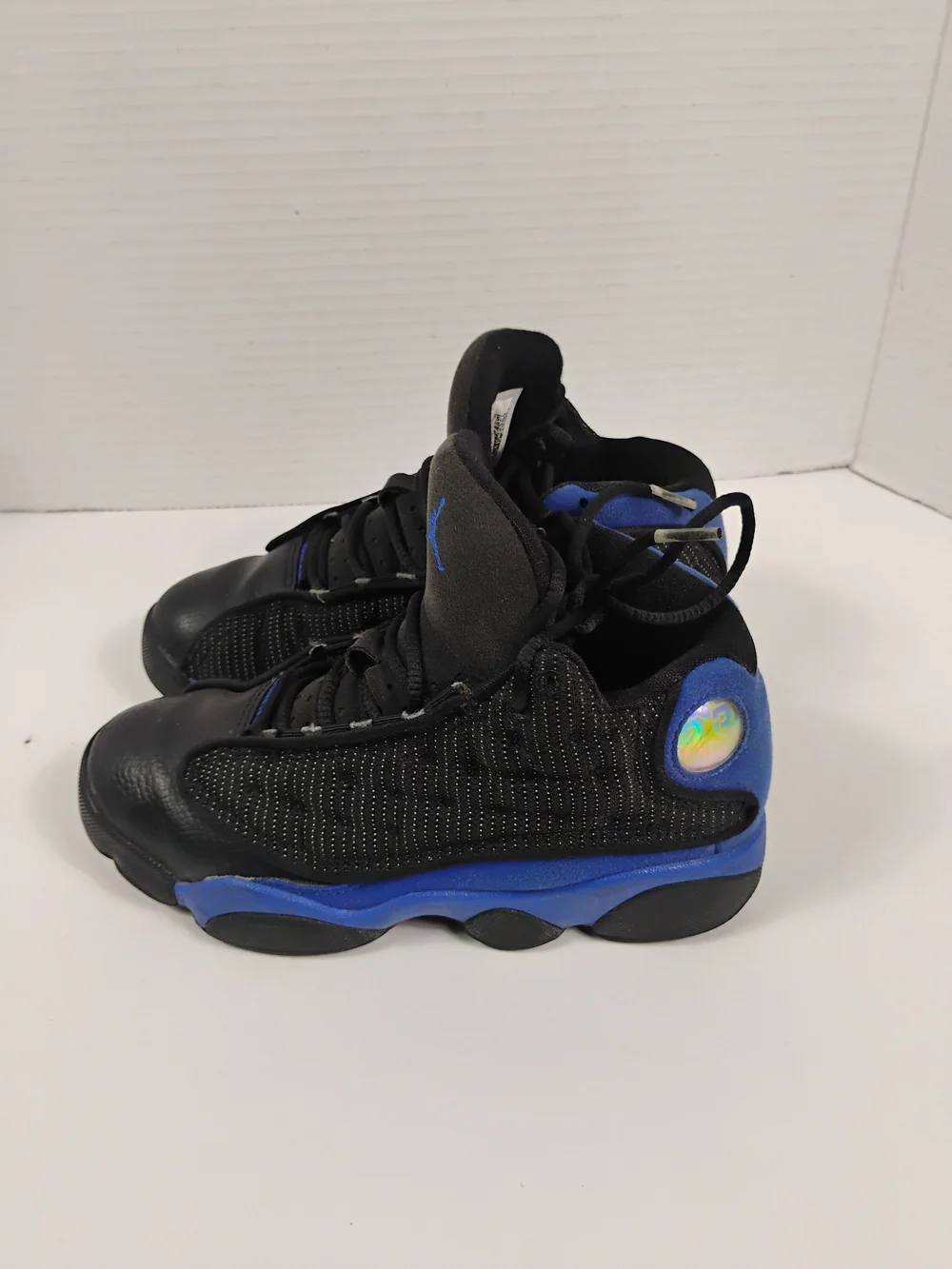 Jordan Kids' Black and Royal Blue Retro Basketball Sneakers